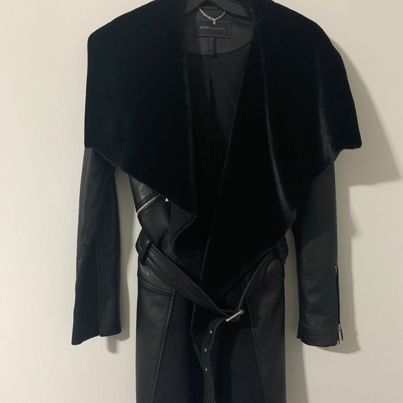 BCBGMaxAzria Jackets & Blazers - Faux Fur Leather Jacket